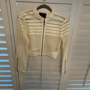 Yoki Women's Cream Bomber Jacket